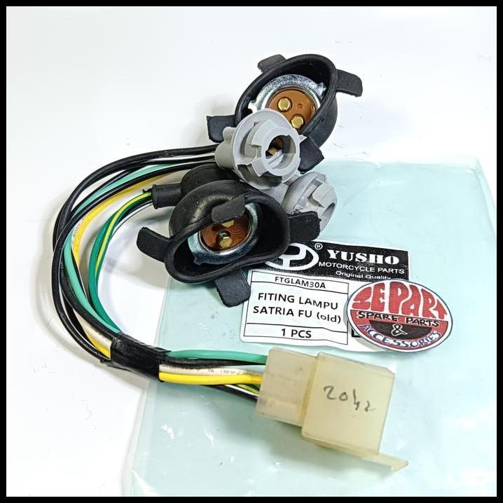 TERLARIS FITING LAMPU DEPAN SATRIA FU LAMA SOKET DUDUKAN BOHLAM DEPAN SEN SET 