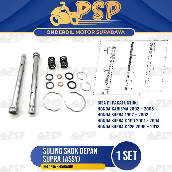Promo Suling Skok Depan Assy Supra - Sulingan As Shok Shockbreaker Honda Karisma Kirana Supra X 125 
