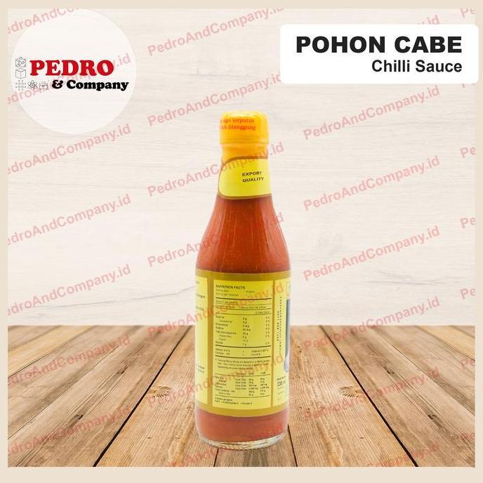 pohon cabe chili sauce sambal cabe 330ml - botol sedang kecap saos sambel kode 932