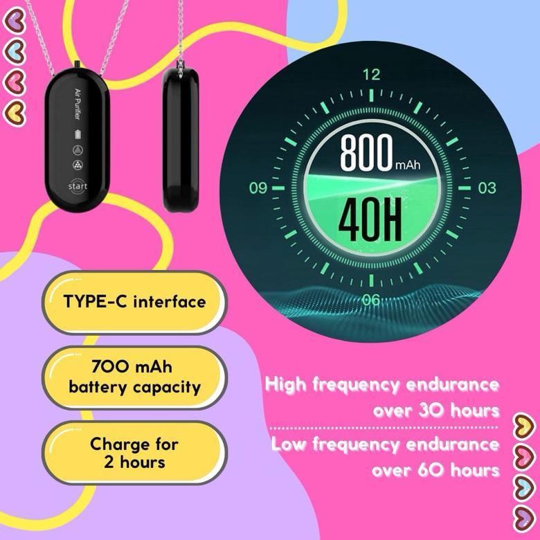 TERBARU Air Purifier Portable Kalung Air Purifier Necklace Ion Rechargeable/Wearable Portable Air Pu