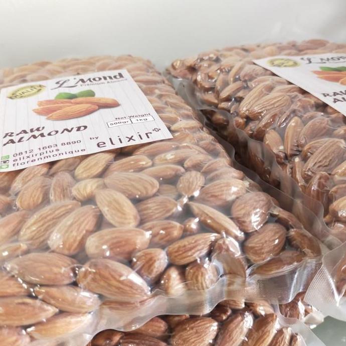 kacang almond 1kg / kacang almond mentah /almond / kacang almond raw