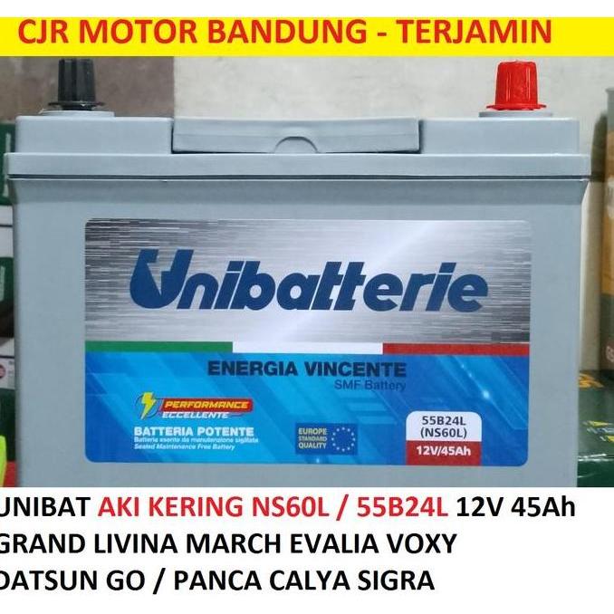 UNIBAT Aki Kering NS60L aki mobil NISSAN GRAND LIVINA EVALIA CALYA
