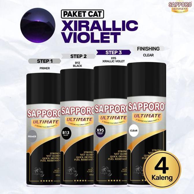 GRATIS ONGKIR - Paket Cat Xirallic Violet Sapporo Ultimate / Sapporo Spray
