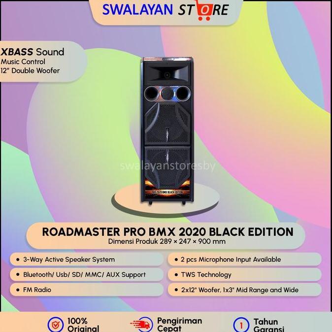 TERMURAH - SPEAKER BLUETOOTH ROADMASTER PRO 2020 BMX BLACK EDITION ORI 100%