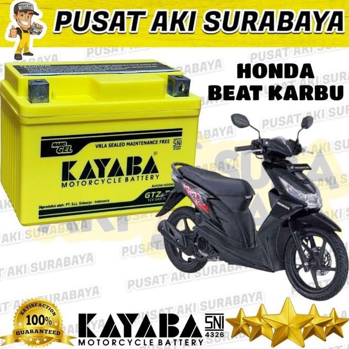 PROMO HARI INI - ORIGINAL AKI KERING MOTOR ACCU KAYABA GTZ5S HONDA BEAT KARBU VARIO 110