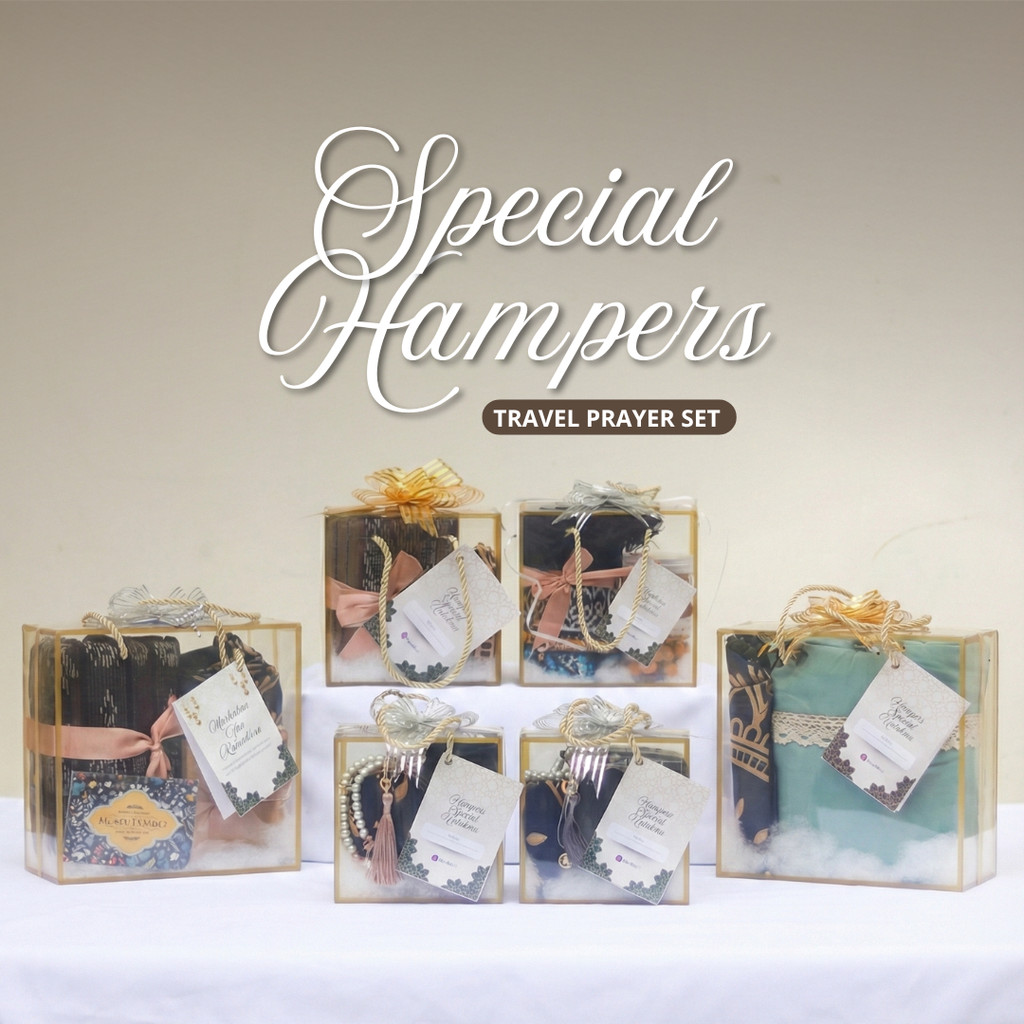 Hampers Mukena-Hampers Travel Prayer Set Mukena Travel Sarung Sajadah Tasbih
