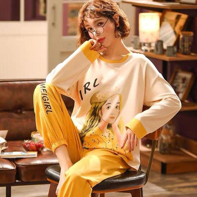 Jc- Stelan Oversize Jogger Pp / Piyama Oversizee Import / Piyama Wanita Korean Style Kaos Celana Pan