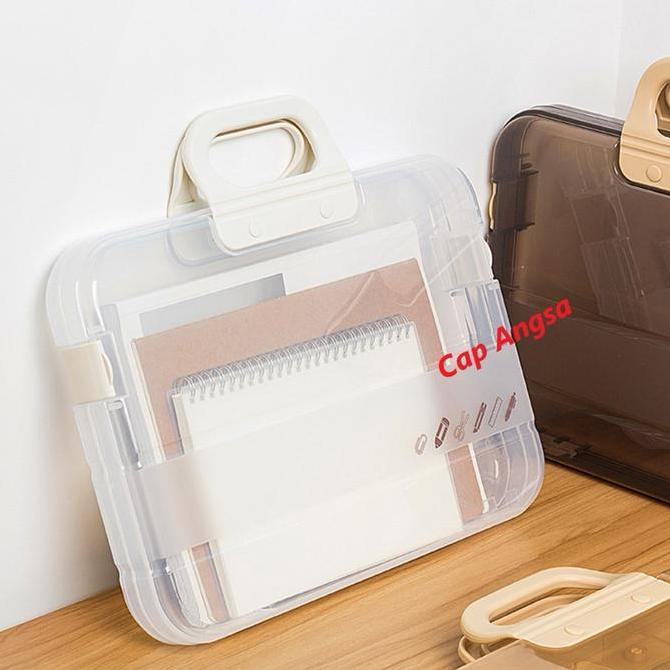 [CAP ANGSA] Map Koper Simpan Dokumen Travel A4 Hardcase Anti Debu | File Folder Organizer Transparan