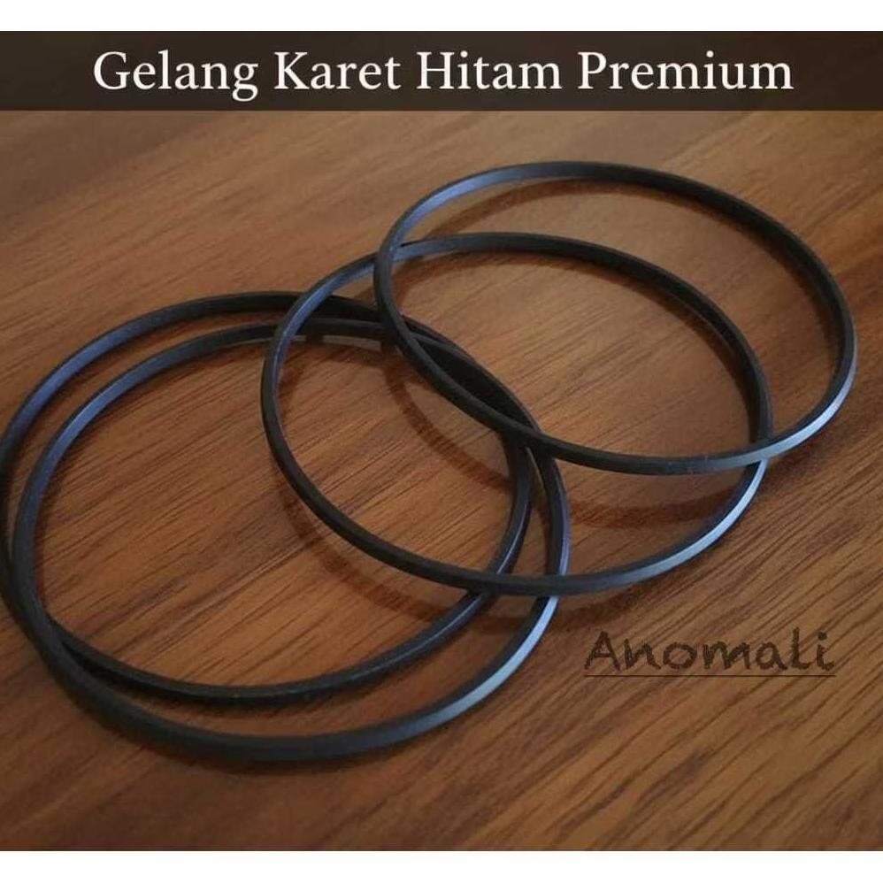 FAST DELIVERY GELANG KARET HITAM DAPAT 10 GELANG  BISA COD ATAU BAYAR DI TEMPAT| GELANG HITAM POLOS 