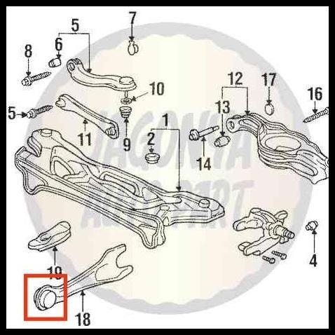 TERBARU BUSHING LOWER ARM BELAKANG ODYSSEY RA RA1 RA6 RA8 2.3 3.0 V6 