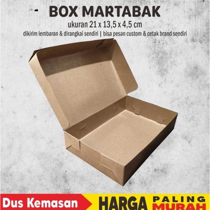 KOTAK MARTABAK / BOX MARTABAK KRAFT LAMINASI POLOS