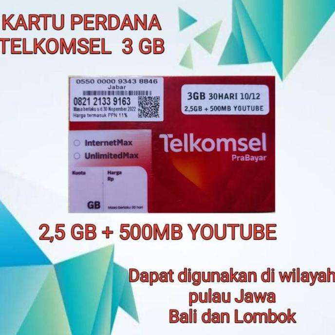 Telkomsel 3GB - Kartu Telkomsel 3GB Internet Max
