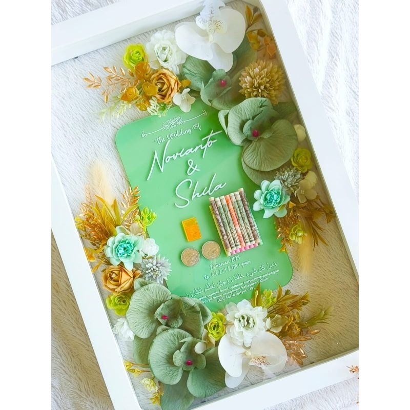 Mahar Anggrek Akrilik/mahar Akrilik/mahar custom.FREE Packing kayu