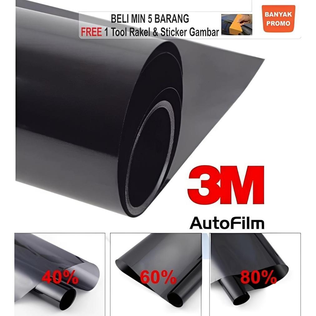 BEST SELLER KACA FILEM MOBIL 3M BLACK BEAUTY 40% 60% 80%, KACA FILEM ANTI PANAS KACA FILEM MOBIL PRE