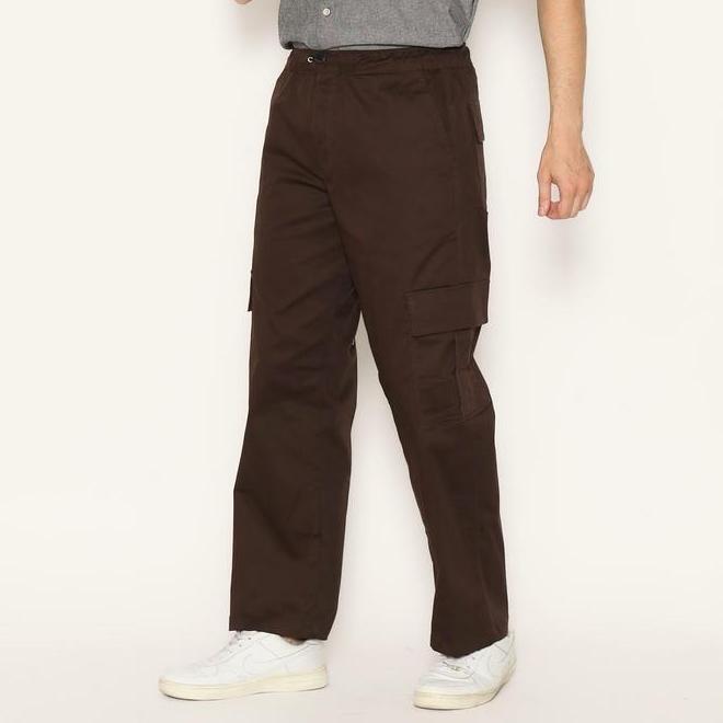 Kiko Ina Canvas Panjang Pria Fit Celana Baggy Cargo Pants