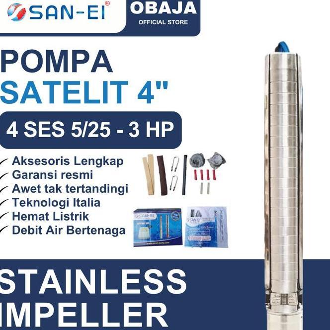 Pompa Satelit Stainless 4 Inch 3 Hp (5-25) San Ei / Pompa Satelit StainlessSanEi