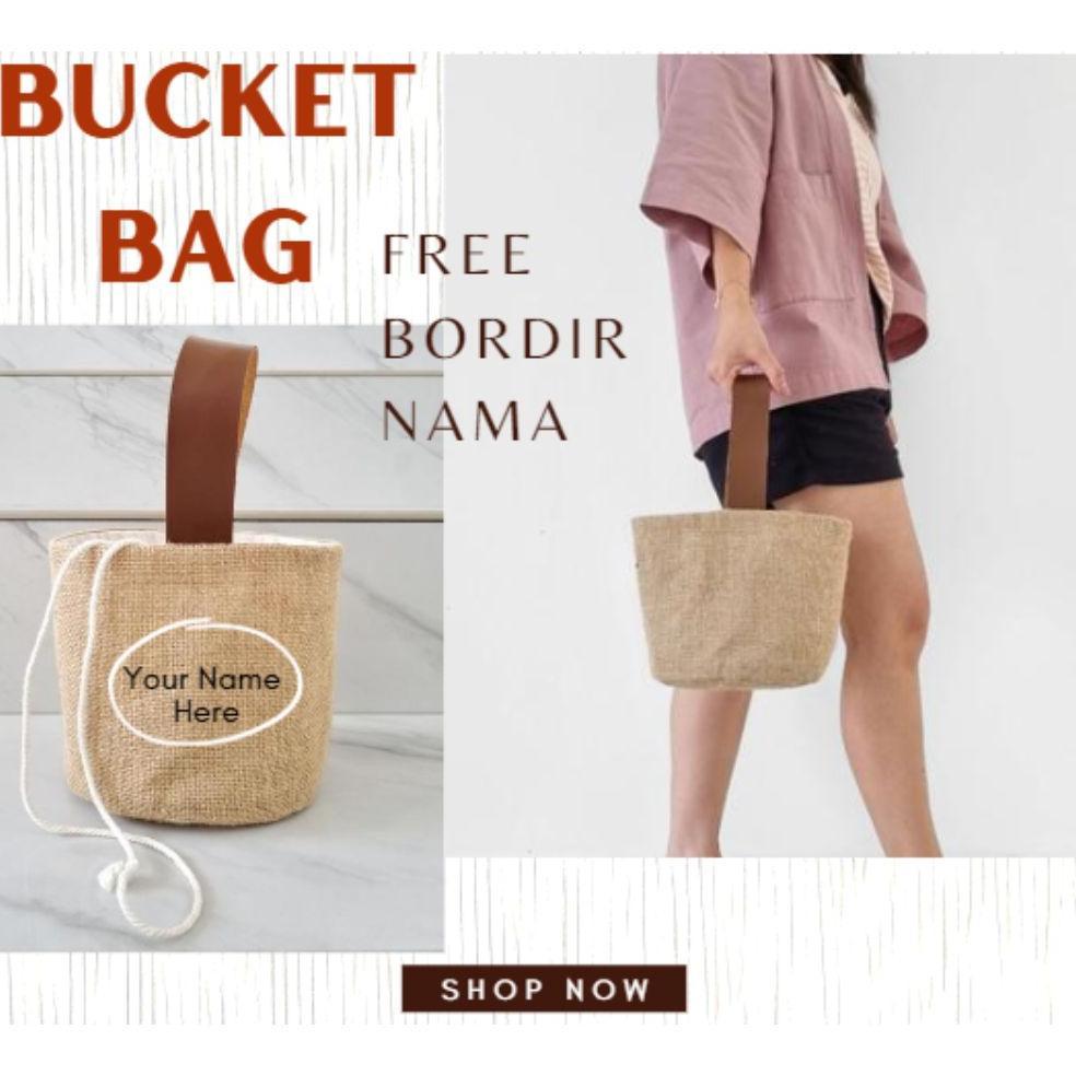 Goni Bucket Bag Wanita / Tas Serut Bucket Bag / Bucket Bag Hampers