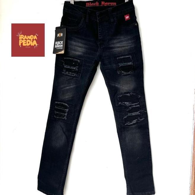 Celana Jeans Sobek Celana Jeans Sobek Pria Black Blac Baron Rucas Jazz