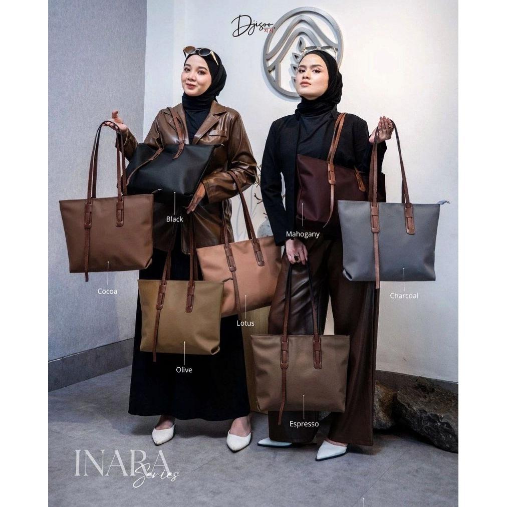 Djisoo Inara Totebag Tas Wanita Kerja Kuliah Besar Muat Laptop