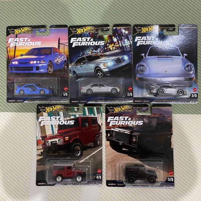 Promo Hot Wheels Premium Fast and Furious Dash G (Custom Acura Integra GSR, Mercedes Benz 500 SEL, T