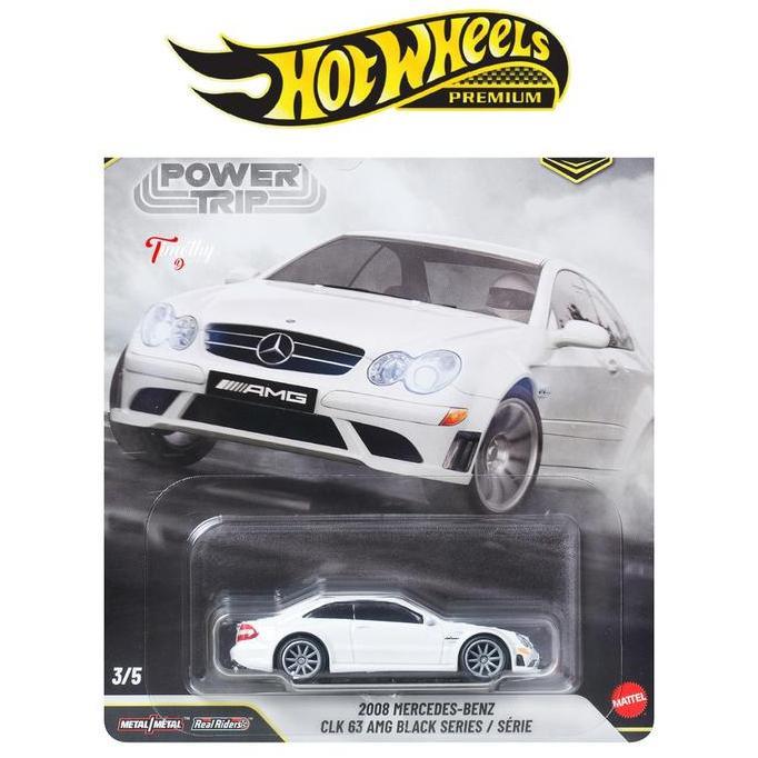 Promo Hot Wheels Premium Power Trip 2008 Mercedes CLK 63 AMG Black Series Putih Collector Edition Ba