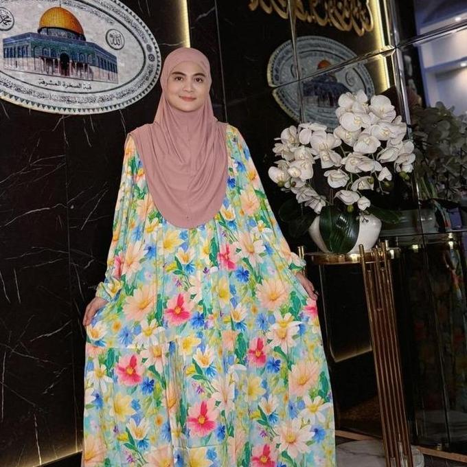 New Gamis Aryati Gamis Jumbo Ld 120-130 Gamis Muslim Wanita Gege Couple Promo Lebaran