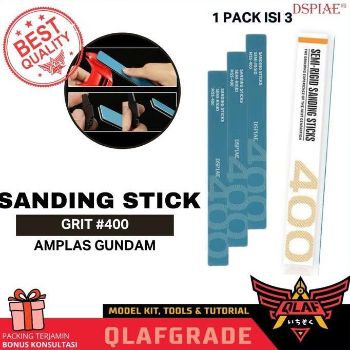 Promo Sanding stick 400 isi 3pcs MSS-400 Semi-Rigid Sanding Sticks dspiae Diskon