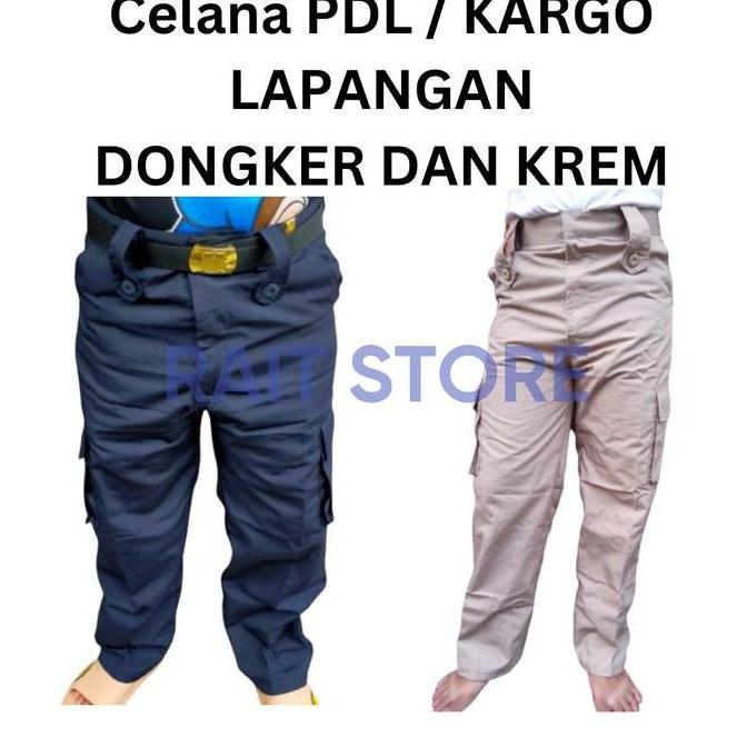Celana Pdl / Celana Pdl Kargo Lapangan Biru Dongker Pria Panjang Cowok