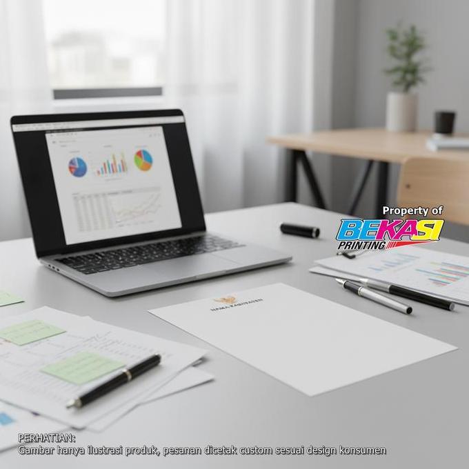 70 GSM Letterhead Foil Cetak Kop Surat HVS Gold Emboss Garuda