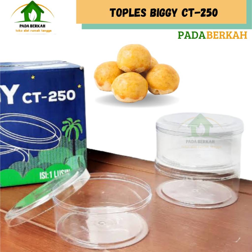 Toples Kue Kering Nastar 1/2 Kg Biggy Ct-250 Isi 12 Pcs / Toples Bulat Kue Kering Biggy