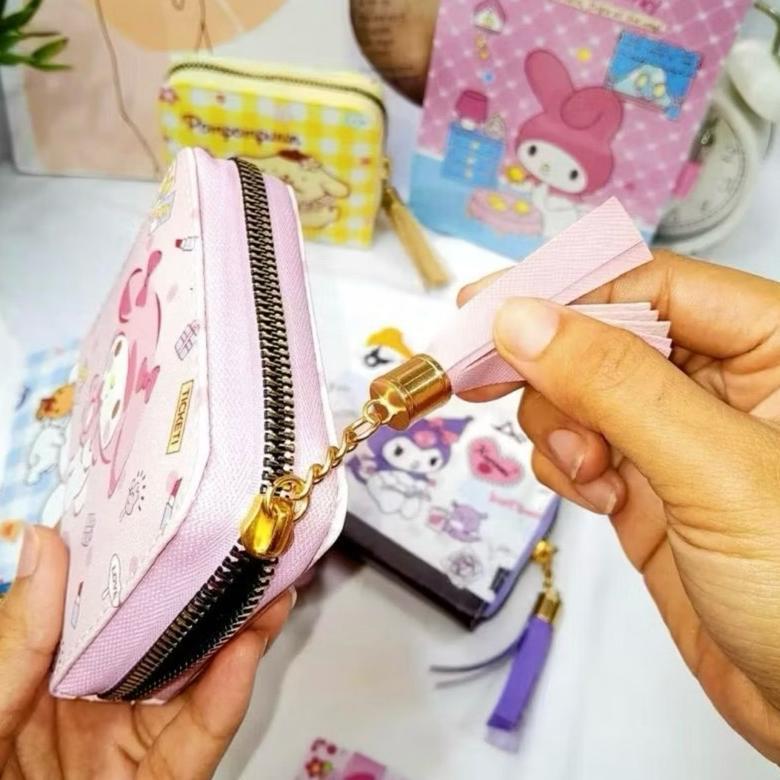 Terlaris Dompet Koin Karakter Kuromi Labubu Dompet Koin Dan Card Dompet Resleting Wanita