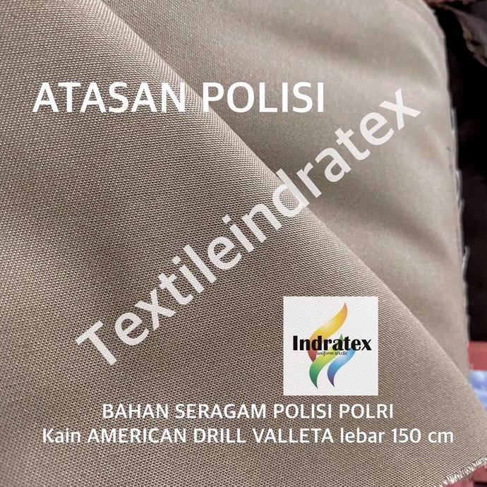 ( PER 1 METER ) BAHAN SERAGAM POLISI SATPAM SECURITY KAIN METERAN TWILL AMERICAN DRILL VALLETA LEBAR