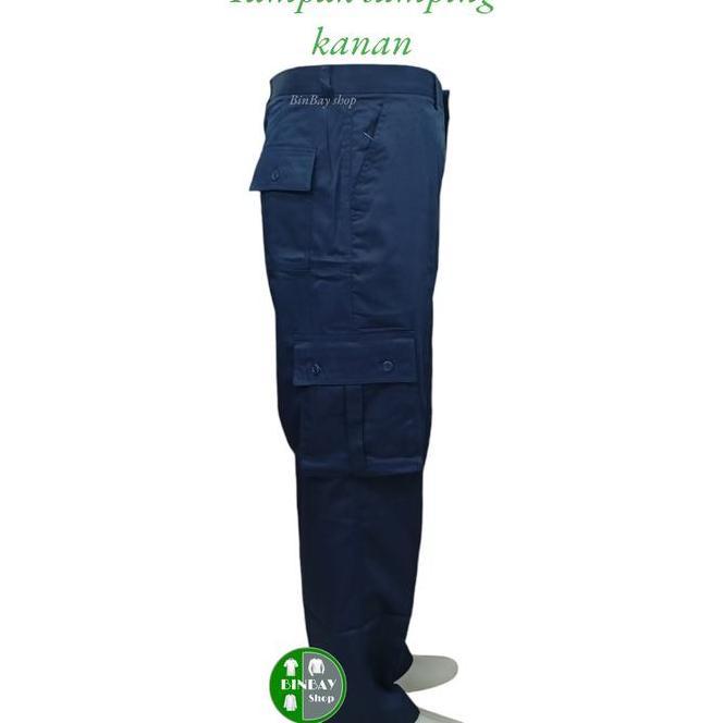 Celana Panjang Cargo Celana Panjang Cargo Navy Navy Bahan Drill
