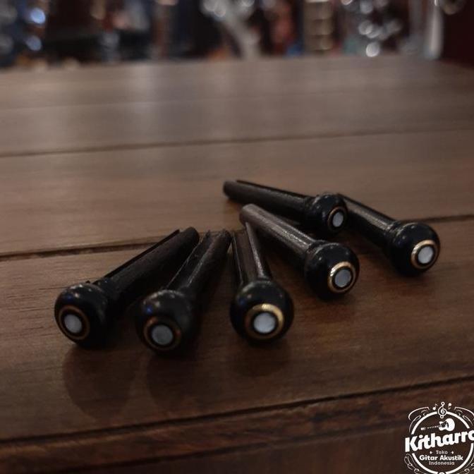 Pin Bridge Kayu Ebony untuk gitar akustik