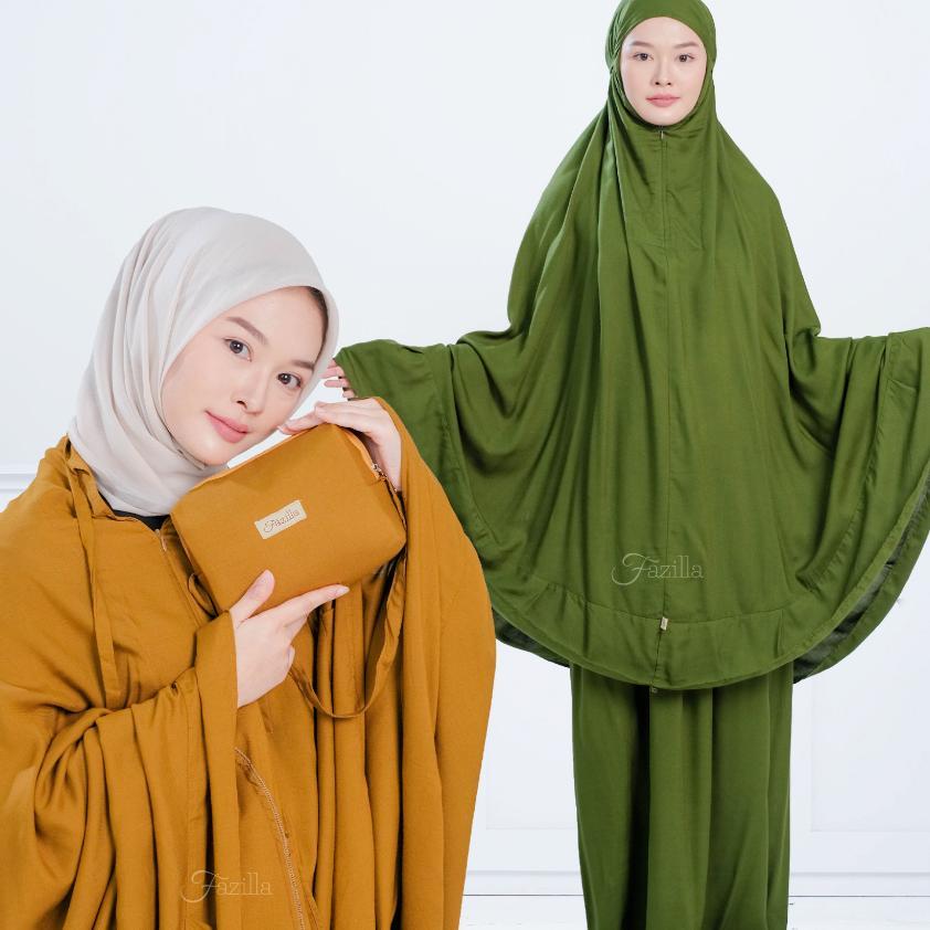 Fazilla Mukena Katun Rayon Polos Jumbo Bali Premium Dewasa