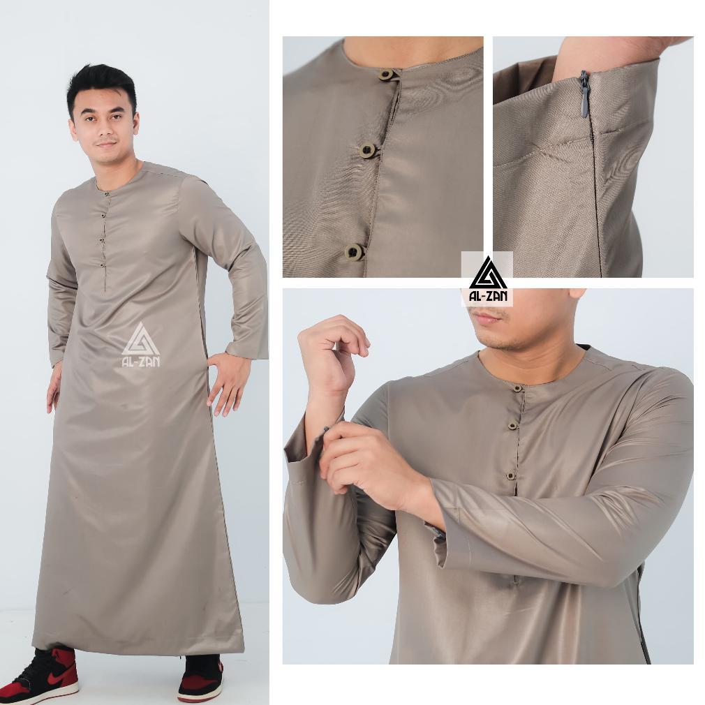 TERLARIS Gamis Pria Slimfit Jubah Pria Jubbah polos kancing kotak Jubah Gamis Muslim Pria Model Terb