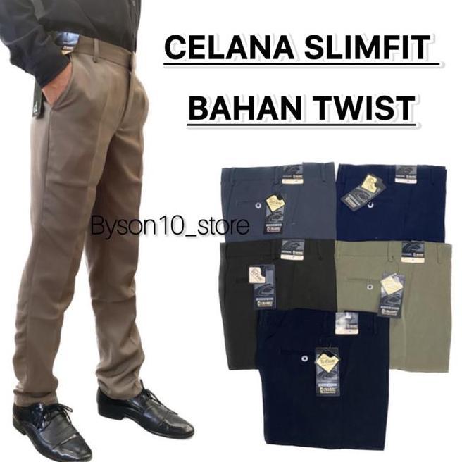 Celana Kain Cardinal Celana Kain Cardinal Pria Formal/Kerja Standar Ukuran 27-44