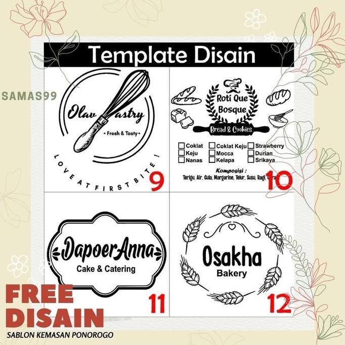 Sablon Plastik Opp Roti 15X15 Tebal 30Mic Sablon Kemasan Sablon Plastik Opp Roti Terlaris
