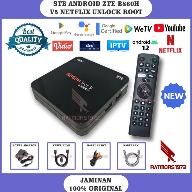 BESTPROMO STB Android Smart TV Box B86OH V5 4K Hybrid OS 12 UPDATE ATV TERBARU Unlock Root Plug and 