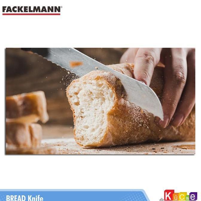 Fackelmann Pisau Roti Nirosta 35Cm Anti Karat Dengan Mata Bergerigi Tajam & Gagang Ergonomis Untuk R