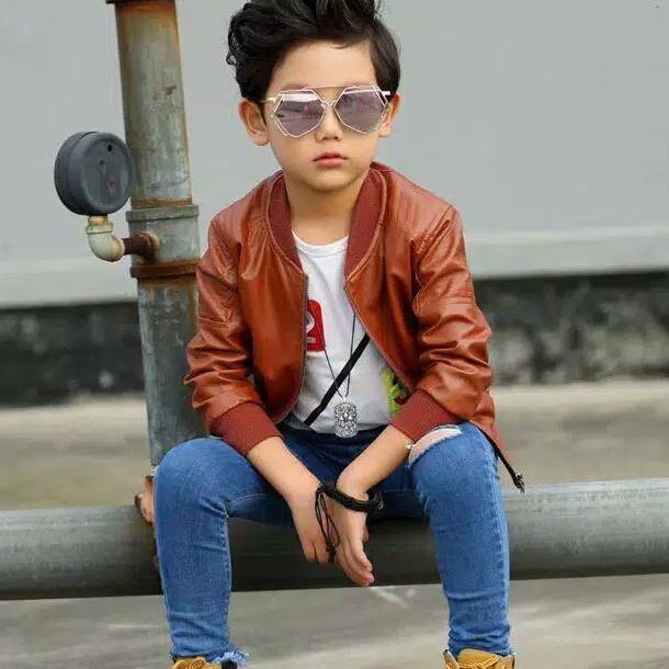 BEST SELLER JAKET ANAK LAKI-LAKI UNTUK UMUR  3 SAMPAI 12 TAHUN KULIT SINTETIS