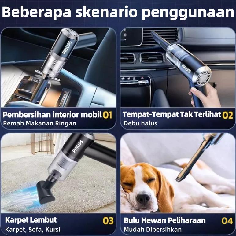 HOT SALE Philips Vacuum Cleaner 5 IN 1 Penyedot Debu Nirkabel Genggam 998000Pa Portabel Daya Tinggi 