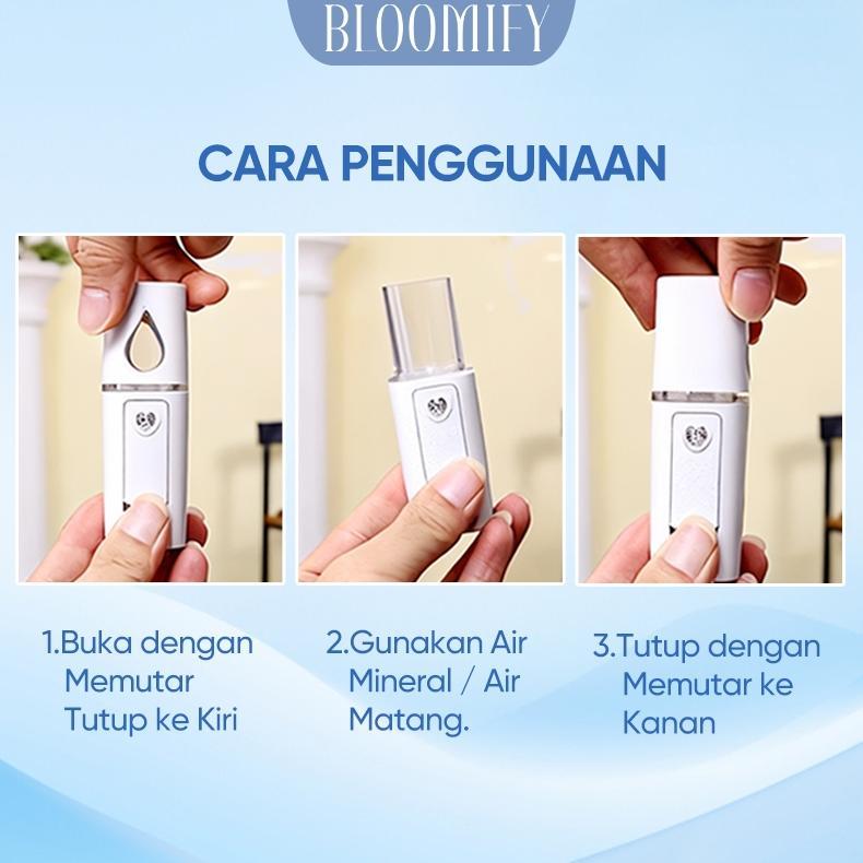 HOT PRODUCT BLOOMIFY Semprot Wajah Nano/Face Mist Nano/Spray Wajah Melembapkan/Face Spray Hydrating/