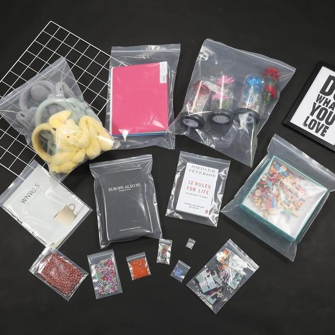 Plastik Klip Ziplock Isi 50 Pcs | Ukuran Besar & Tebal - Packing Bening Baju Daster Penyimpanan Kebu
