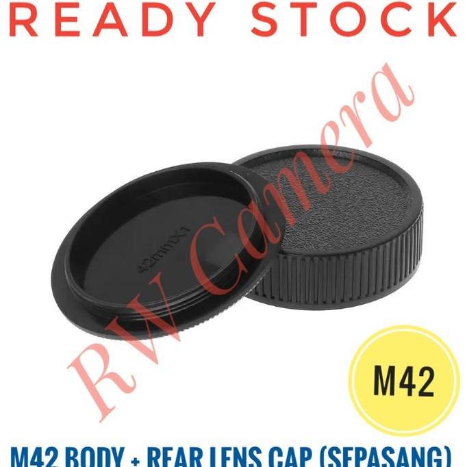 M42 Tutup Body Plus Rear Lens Cap Lensa Belakang Bodi Helios Takumar M42 M 42