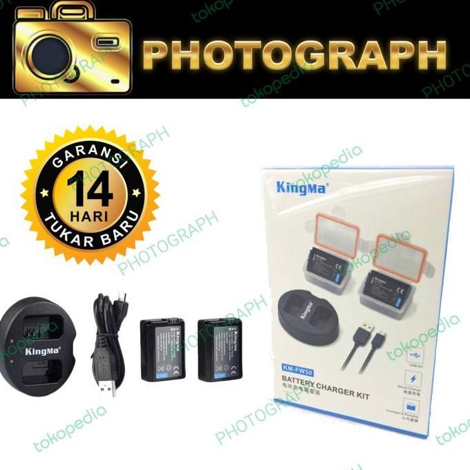 TERMURAH - KINGMA DUAL CHARGER NP-FW50 CHARGER BATERAI KINGMA NP-FW50