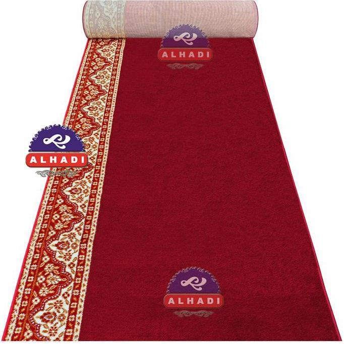 Alhadi Karpet Masjid Alagra Meteran Ukuran 100 X 120Cm Tebal 13Mm Sajadah Mushola Empuk Lembut