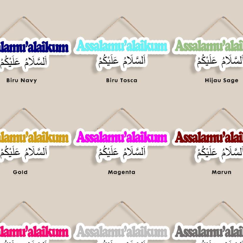 Zehandcraft - Hiasan Dinding Pintu Assalamualaikum / Gantungan Pintu Assalamualaikum