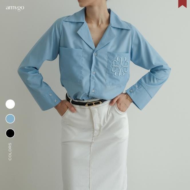 Amygo Store Amygo Store Anagram Classic Shirt Kemeja Wanita Panjang