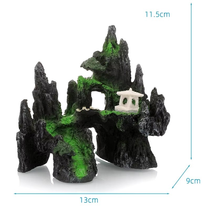 Tebing Mini Aquarium Guangzhou Kecil, Tebing Aquarium, Tebing Aquascape Hiasan Tebing Aquarium, Hias